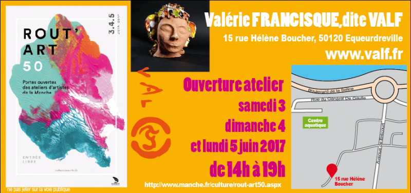 3,4,5 juin 2017 Rout’Art: je vous invite chez moi de 14h à 19h!