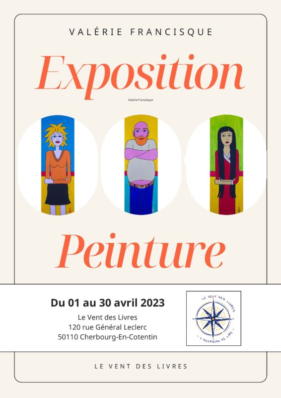 Exposition Peintures à Cherbourg Le Vent des Livres en Avril 2023