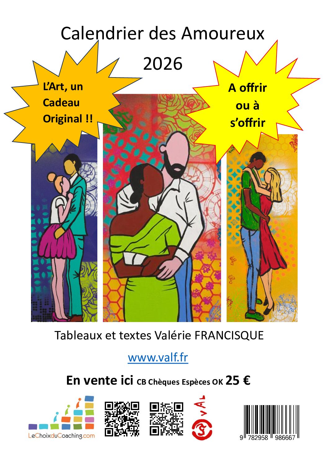 Calendriers 2026 des Amoureux, l’Amour à l’Honneur!