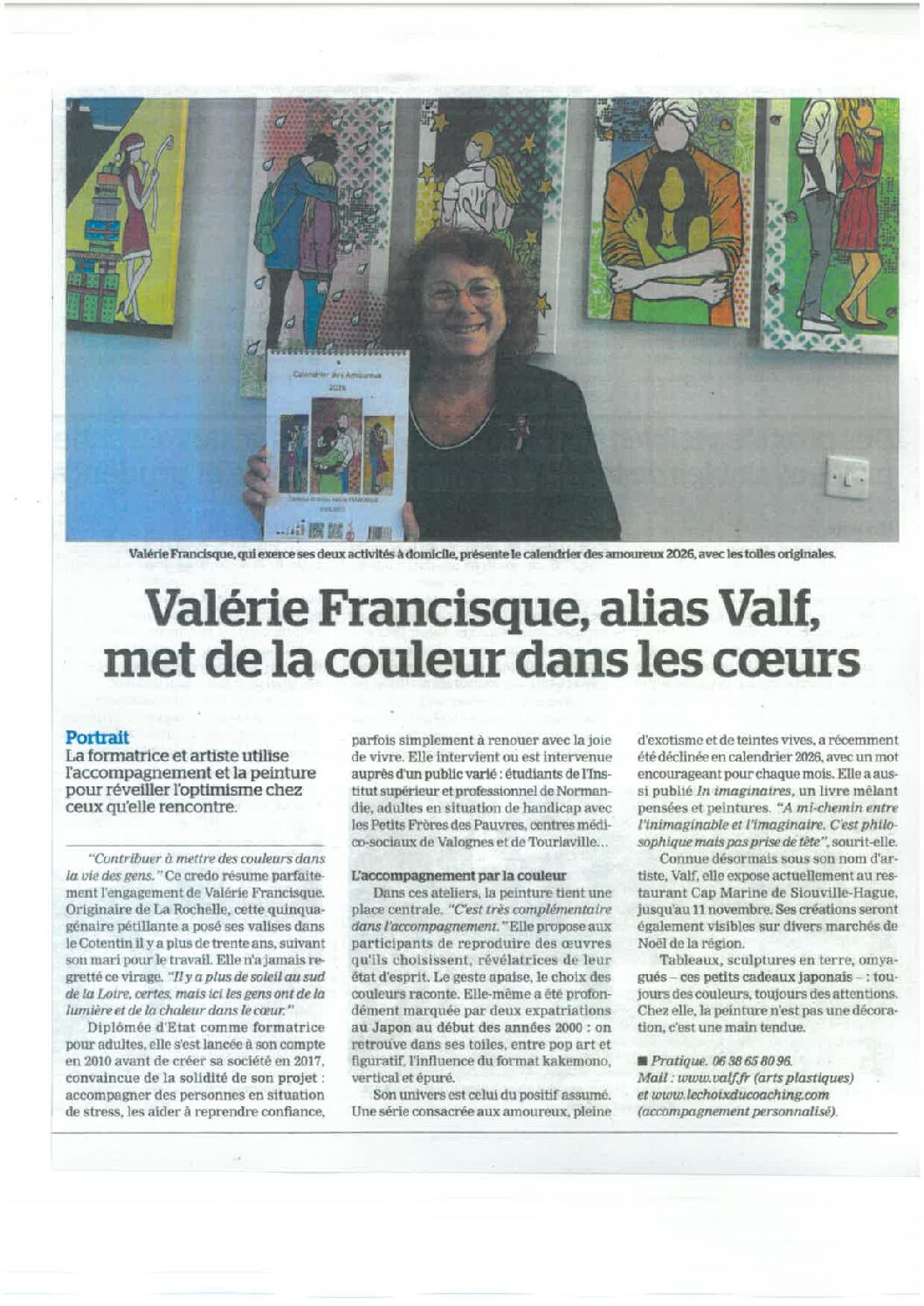 Presse VALF: La Manche Libre du 25 octobre 2025